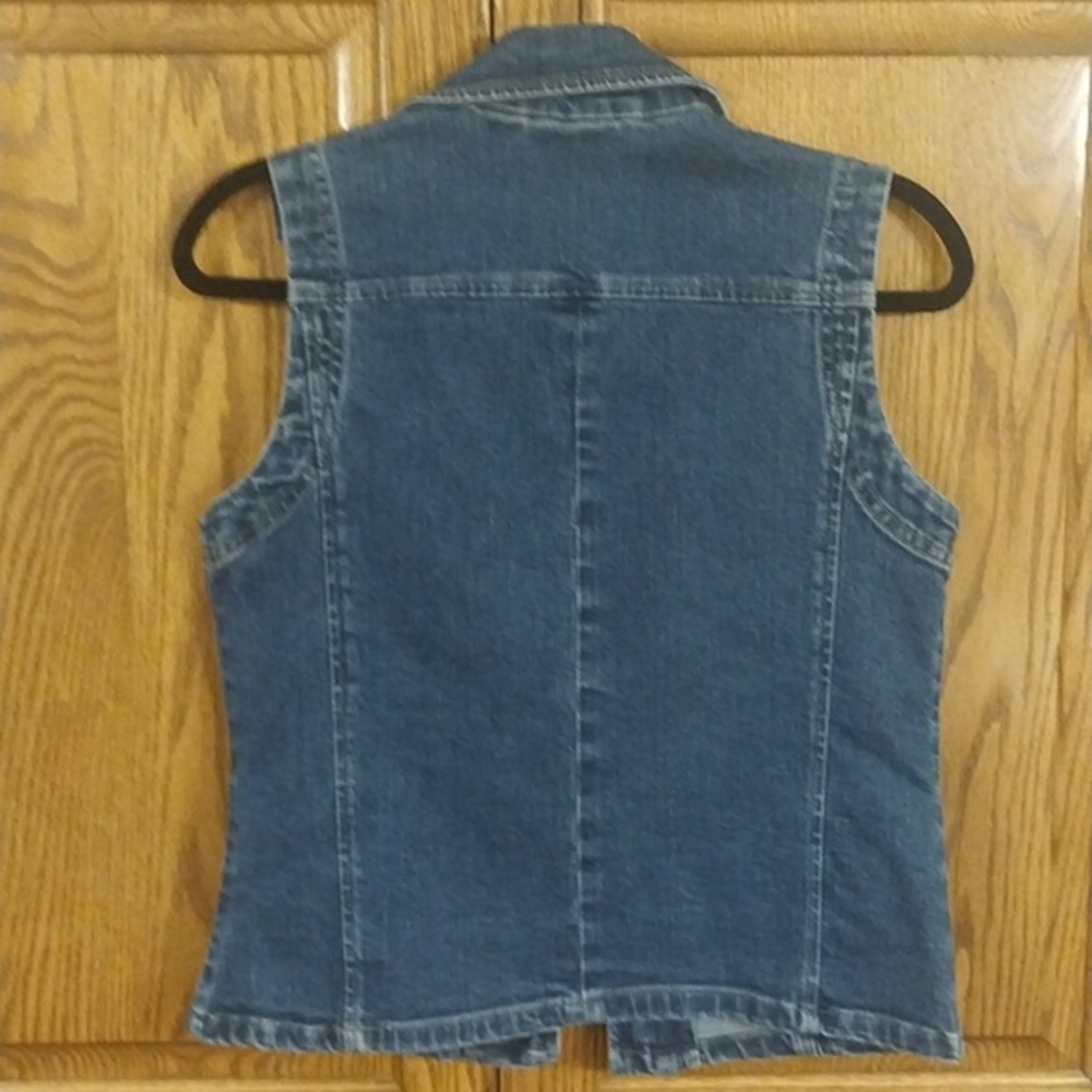 Relativity Women's Denim Vest Size Small Medium Blue Wash Y2K Western Indie 90's - Picture 9 of 12